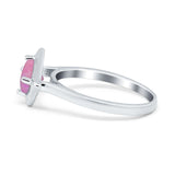 Round Solitaire Engagement Ring Simulated Cubic Zirconia 925 Sterling Silver