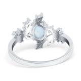 Oval Marquise Simulated Cubic Zirconia Ring 925 Sterling Silver
