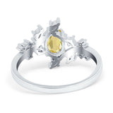 Oval Marquise Simulated Cubic Zirconia Ring 925 Sterling Silver
