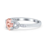 Art Deco Teardrop Bridal Ring Simulated Cubic Zirconia 925 Sterling Silver