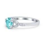 Art Deco Teardrop Bridal Ring Simulated Cubic Zirconia 925 Sterling Silver