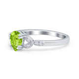 Art Deco Teardrop Bridal Ring Simulated Cubic Zirconia 925 Sterling Silver