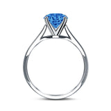 Solitaire Teardrop Simulated Cubic Zirconia Wedding Ring 925 Sterling Silver Center Stone-(8mmx6mm)