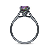 Solitaire Teardrop Simulated Cubic Zirconia Wedding Ring 925 Sterling Silver Center Stone-(8mmx6mm)