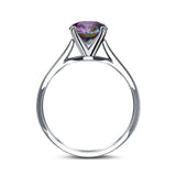 Solitaire Teardrop Simulated Cubic Zirconia Wedding Ring 925 Sterling Silver Center Stone-(8mmx6mm)