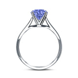 Solitaire Teardrop Simulated Cubic Zirconia Wedding Ring 925 Sterling Silver Center Stone-(8mmx6mm)