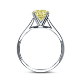 Solitaire Teardrop Simulated Cubic Zirconia Wedding Ring 925 Sterling Silver Center Stone-(8mmx6mm)