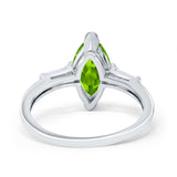 Art Deco Marquise Simulated Cubic Zirconia Engagement Ring 925 Sterling Silver