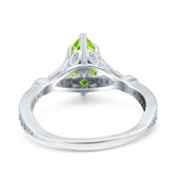 Marquise Art Deco Wedding Bridal Ring Simulated Cubic Zirconia 925 Sterling Silver