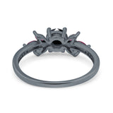 Marquise Wedding Ring Ruby Simulated Cubic Zirconia 925 Sterling Silver