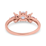 Marquise Wedding Ring Ruby Simulated Cubic Zirconia 925 Sterling Silver