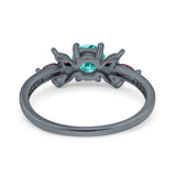 Marquise Wedding Ring Ruby Simulated Cubic Zirconia 925 Sterling Silver