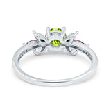 Marquise Wedding Ring Ruby Simulated Cubic Zirconia 925 Sterling Silver