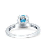 Art Deco Wedding Engagement Bridal Ring Half Eternity Round Simulated Cubic Zirconia 925 Sterling Silver