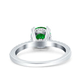 Art Deco Wedding Engagement Bridal Ring Half Eternity Round Simulated Cubic Zirconia 925 Sterling Silver