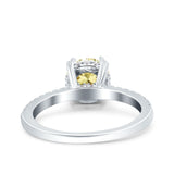 Art Deco Wedding Engagement Bridal Ring Half Eternity Round Simulated Cubic Zirconia 925 Sterling Silver
