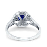 Celtic Halo Art Deco Wedding Engagement Ring Round Simulated Cubic Zirconia 925 Sterling Silver