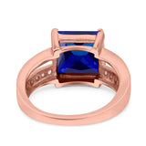Princess Cut Art Deco Engagement Ring in 925 Sterling Silver