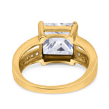 Princess Cut Art Deco Engagement Ring in 925 Sterling Silver