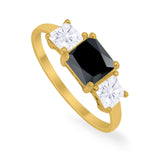 Princess Cut Engagement Ring Simulated Cubic Zirconia 925 Sterling Silver