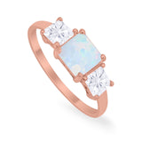 Princess Cut Engagement Ring Simulated Cubic Zirconia 925 Sterling Silver