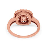 Solitaire Accent Wedding Ring Round Simulated CZ 925 Sterling Silver