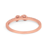 Petite Dainty Infinity Eternity Rings Simulated CZ 925 Sterling Silver