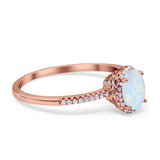 Halo Fashion Ring Oval Simulated Cubic Zirconia Accent 925 Sterling Silver
