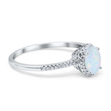 Halo Fashion Ring Oval Simulated Cubic Zirconia Accent 925 Sterling Silver