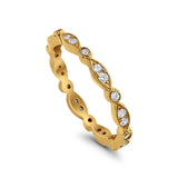 Eternity Round Wedding Band Ring Simulated CZ 925 Sterling Silver