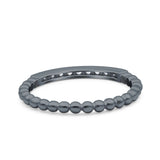 Infinity Twisted Half Eternity Wedding Band Ring Round Simulated Cubic Zirconia 925 Sterling Silver