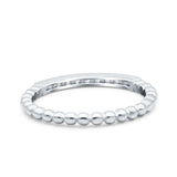 Infinity Twisted Half Eternity Wedding Band Ring Round Simulated Cubic Zirconia 925 Sterling Silver