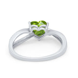 Engagement Heart Promise Ring Simulated Cubic Zirconia 925 Sterling Silver