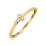 Fashion Petite Dainty Ring Eternity Simulated Cubic Zirconia 925 Sterling Silver