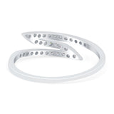Fashion Half Eternity Ring Round Simulated Cubic Zirconia 925 Sterling Silver (5mm)