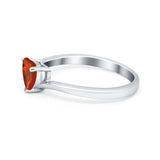 Swirl Wedding Heart Promise Ring Simulated Cubic Zirconia 925 Sterling Silver