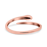 Snake Ring Oxidized Band Solid 925 Sterling Silver Thumb Ring (6mm)