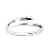 Snake Ring Oxidized Band Solid 925 Sterling Silver Thumb Ring (6mm)
