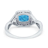 Cushion Wedding Ring Simulated Amethyst Cubic Zirconia 925 Sterling Silver