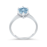 Art Deco Engagement Ring Round Simulated Cubic Zirconia 925 Sterling Silver