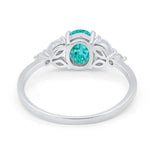 Oval Art Deco Wedding Engagement Ring Marquise Cubic Zirconia 925 Sterling Silver