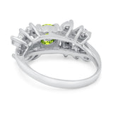 Vintage Style Wedding Bridal Ring Round Simulated Cubic Zirconia 925 Sterling Silver