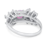 Vintage Style Wedding Bridal Ring Round Simulated Cubic Zirconia 925 Sterling Silver