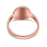 Peace Sign Ring Inlay Round Lab Created Opal 925 Sterling Silver
