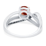 Art Deco Wedding Engagement Crisscross Bridal Ring Round Simulated Cubic Zirconia 925 Sterling Silver