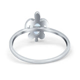 Turtle Ring Simulated Cubic Zirconia Opal 925 Sterling Silver