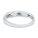 Half Eternity Lab Created Opal Wedding Ring Band Simulated Cubic Zirconia 925 Sterling Silver