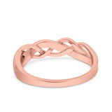 Criss Cross Ring Band Lab Created Opal 925 Sterling Silver (5mm)