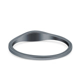 Simple Ring Band Lab Created Opal 925 Sterling Silver (3.5mm)
