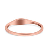 Simple Ring Band Lab Created Opal 925 Sterling Silver (3.5mm)